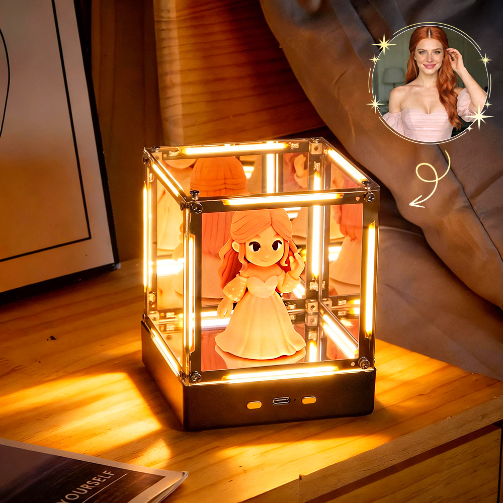 Custom 3D Figurine From Your Photo Deep Abyss Night Light Personalized Romantic Gift for Anniversary Wedding Valentine