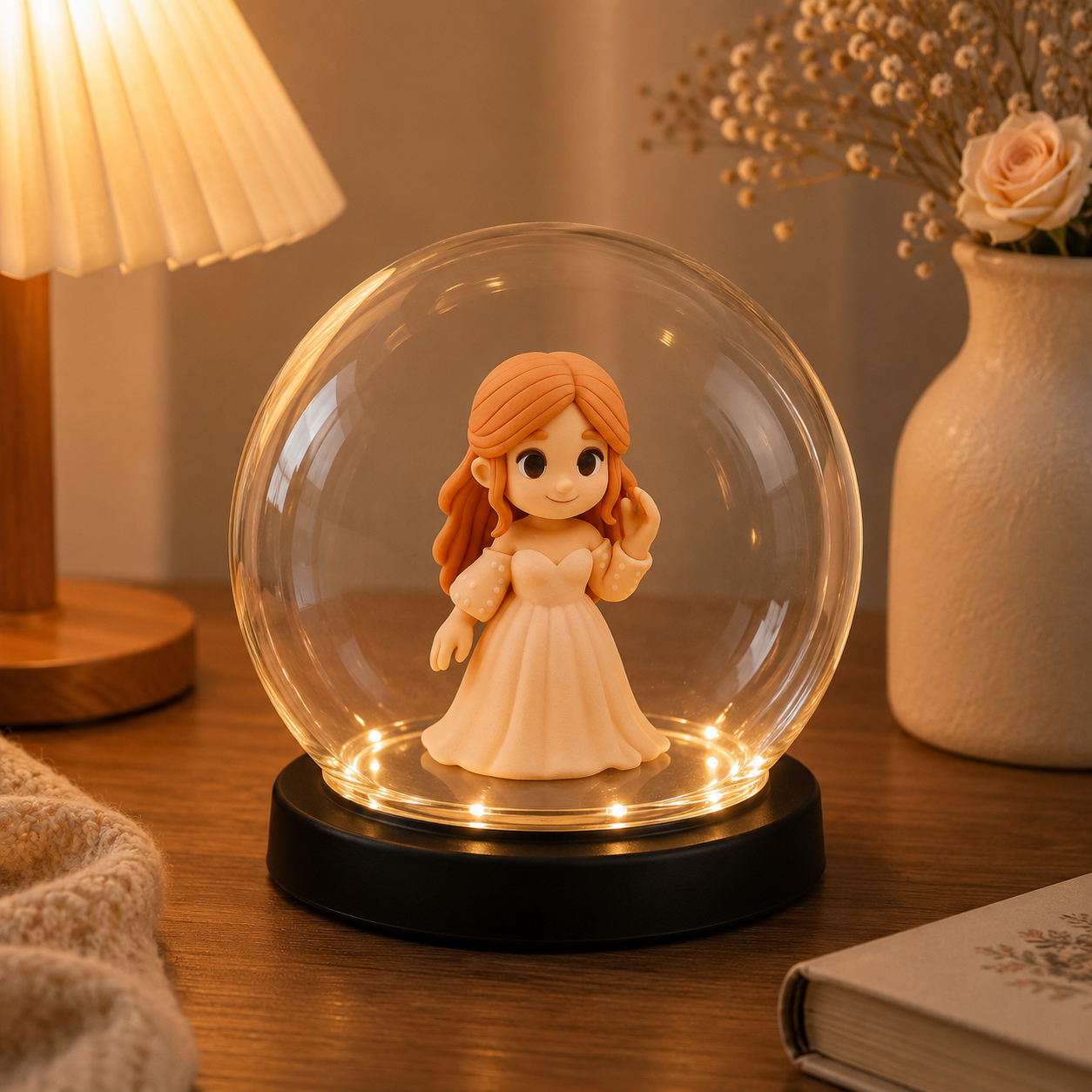 Custom 3D Figure Night Light from Photo Personalized Unique Gift for Couples Birthday Anniversary Home Bedroom Decor and Special Celebrations