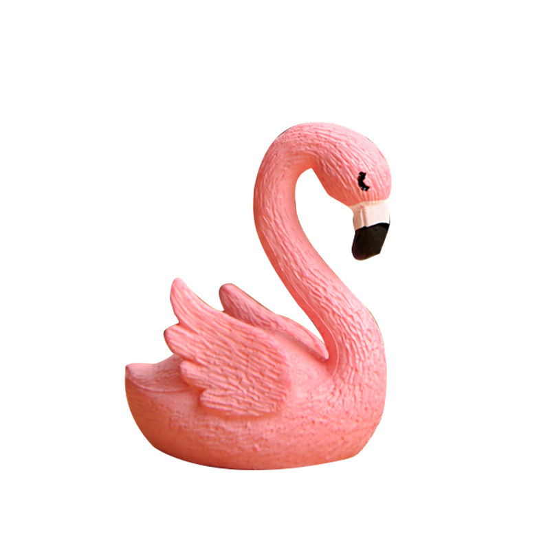 Mini Flamingo Figurine Pink Symbol of Loyal Love Home DIY Decor