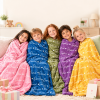Personalized Fleece Blanket for Kids - Birthday Gift with Name & Hearts, Cozy Sherpa Throw for Girls and Boys