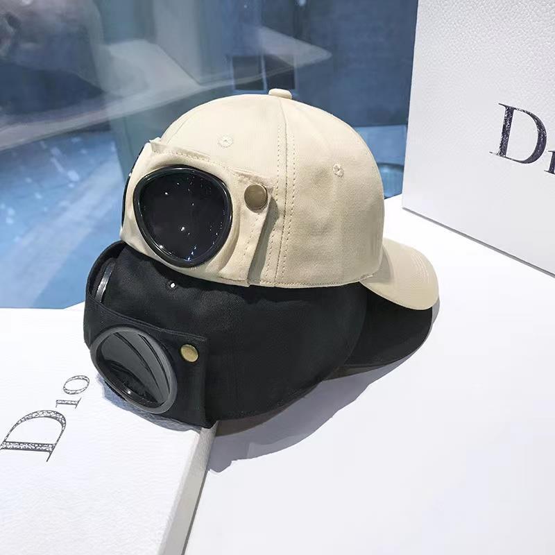 Baseball Cap with Pilot Sunglasses Built In Sun Visor Hat for Outdoor Sports Travel