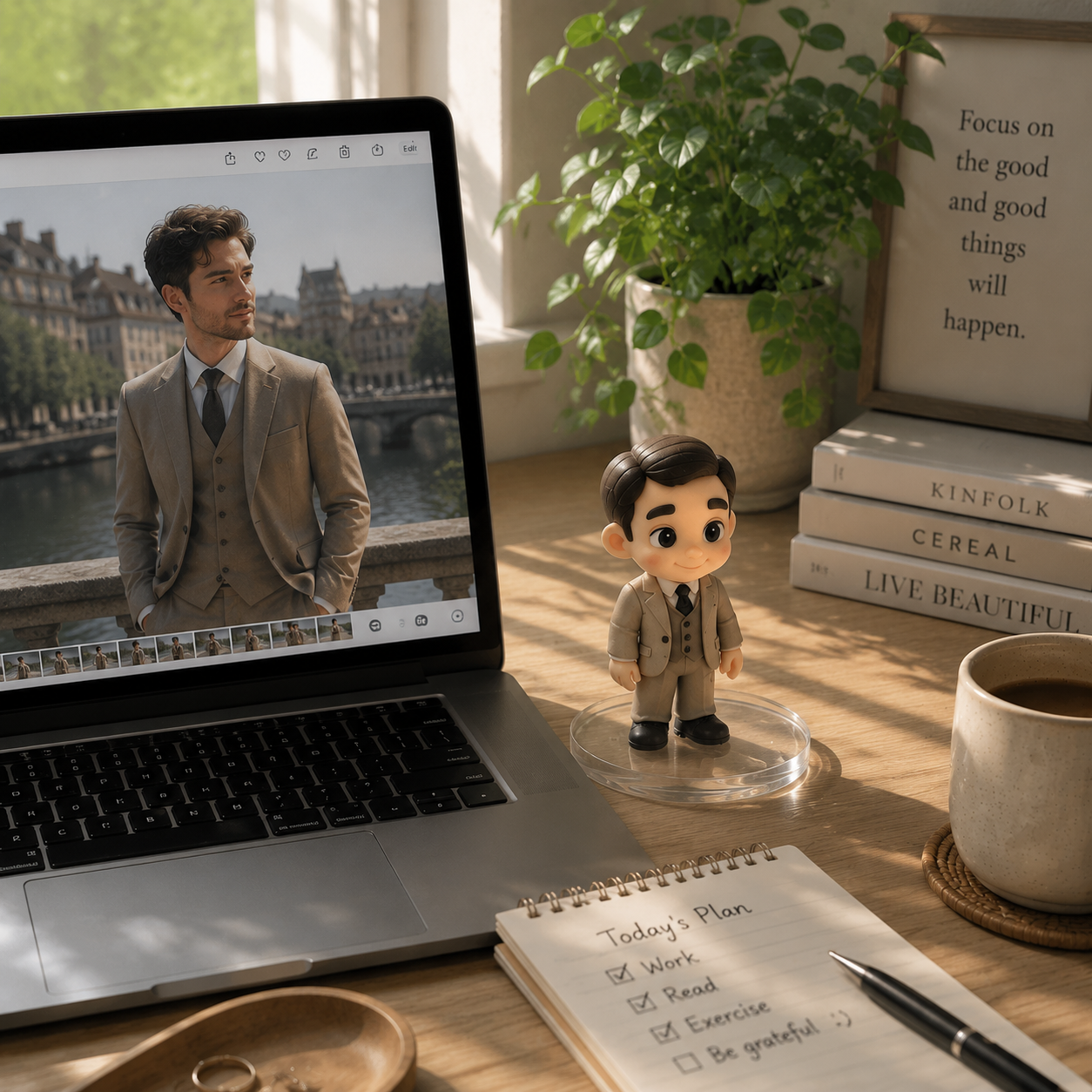 Custom 3D Figure from Photo for Desk Personalized Mini Figurine Gift for Couples Family Pets