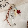 Custom 3D Keychain Figure from Photo with Beaded Vintage Star Pendant Personalized Mini Figurine Keychain Unique Keepsake Gift
