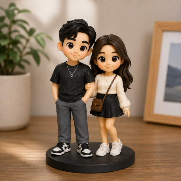 Custom 3D Figure from Photo Personalized Mini Figure Unique Gift for Couple Brother Sister