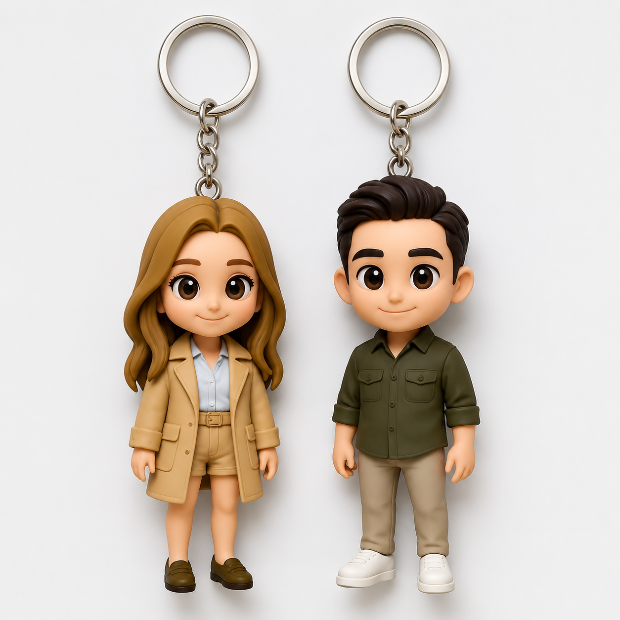 Custom 3D Keychain Figure from Your Photo Personalized Travel Memory Gift for Couples, Family & Loved Ones, Vacation Keepsake