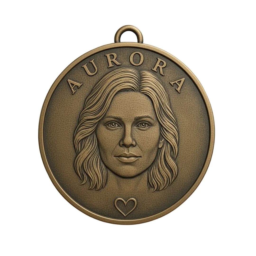 Custom 3D Portrait Coin from Photo Personalized Engraved Keepsake Gift