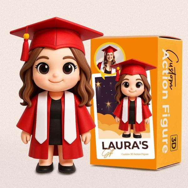 Custom 3D Action Figure From Your Photo Personalized Toy Figure to Him Custom Action Figure Graduation Gifts