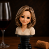 Custom 3D Bust Figure Wine Bottle Stopper Personalized Gift from Your Photo Unique Gift for Wine Lovers