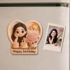 Cute Couple 3D Cartoon Magnet Custom Photo Gift for Him and Her Fun Personalized Fridge Decor