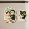 Cute Couple 3D Cartoon Magnet Custom Photo Gift for Him and Her Fun Personalized Fridge Decor
