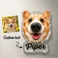 Custom Dog Nose Squishy Fridge Magnet Sticker – Personalized Pet Nose Squeeze Toy with Custom Face & Name - 