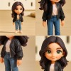 Custom 3D Figurines Personalized Family Dolls with Dog  Cartoon Style Gift for Home Decor or Special Occasions