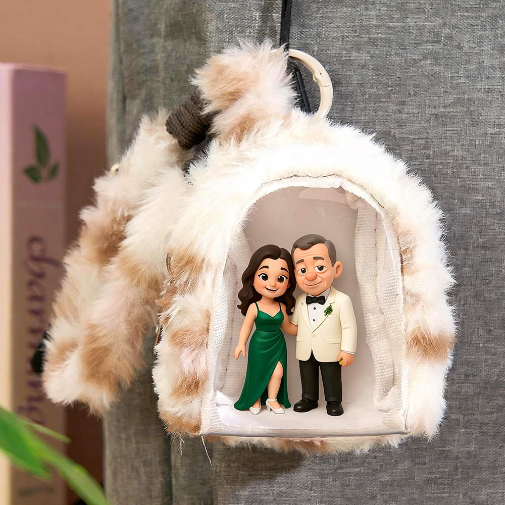 Custom 3D Action Figure From Your Photo Bag Charm Plush Leopard Personalized Toy Figure Custom Action Figure Gifts For Kids