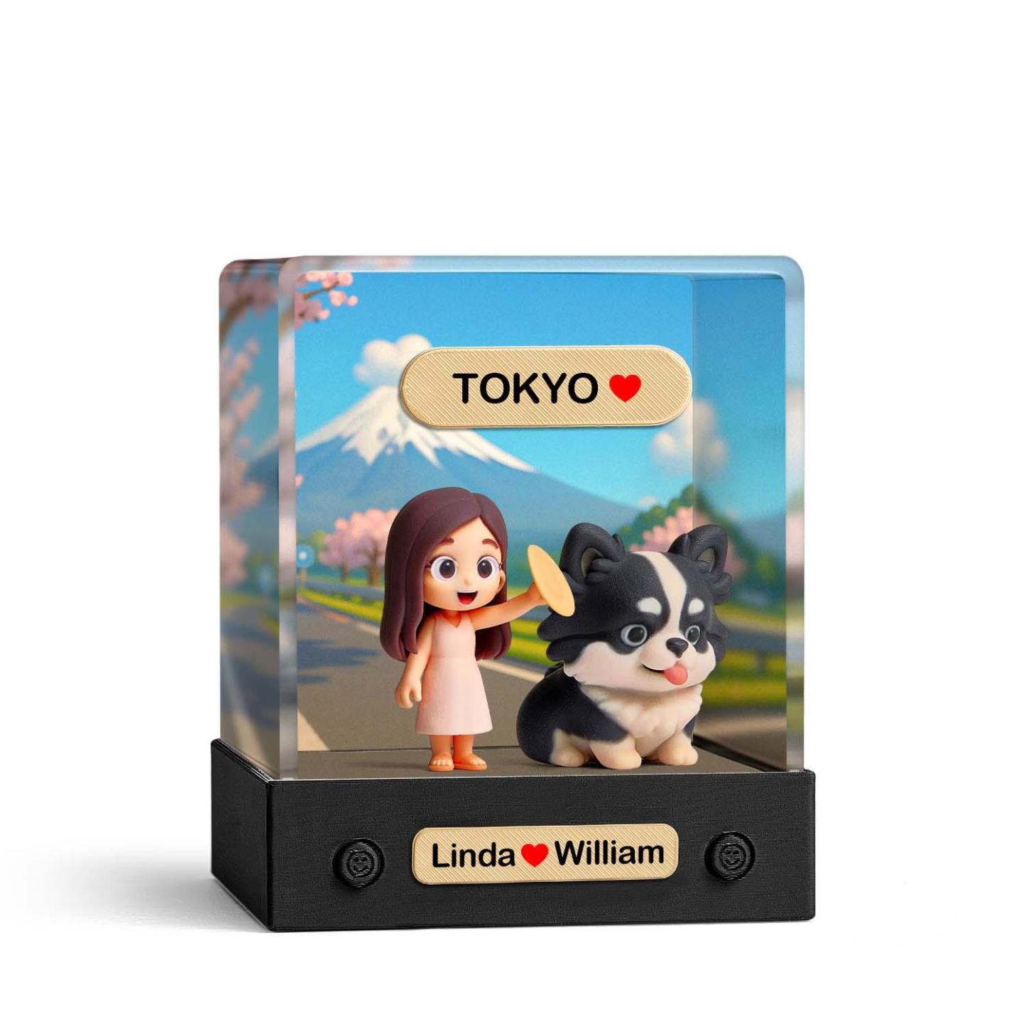 Custom 3D Action Figure Acrylic Box Decoration From Your Photo Personalized Background Toy Figure Custom Action Figure Gifts For Him/Her - soufeelus