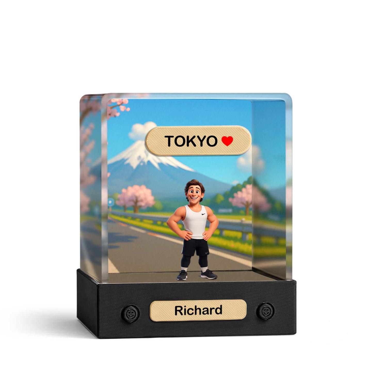 Custom 3D Action Figure Acrylic Box Decoration From Your Photo Personalized Background Toy Figure Custom Action Figure Gifts For Him/Her - soufeelus