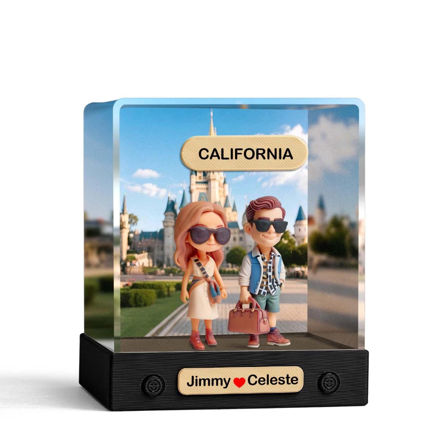Custom 3D Action Figure Acrylic Box Decoration From Your Photo Personalized Background Toy Figure Custom Action Figure Gifts For Him/Her - soufeelus