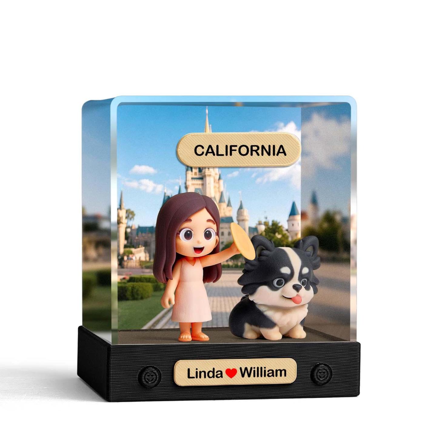 Custom 3D Action Figure Acrylic Box Decoration From Your Photo Personalized Background Toy Figure Custom Action Figure Gifts For Him/Her - soufeelus