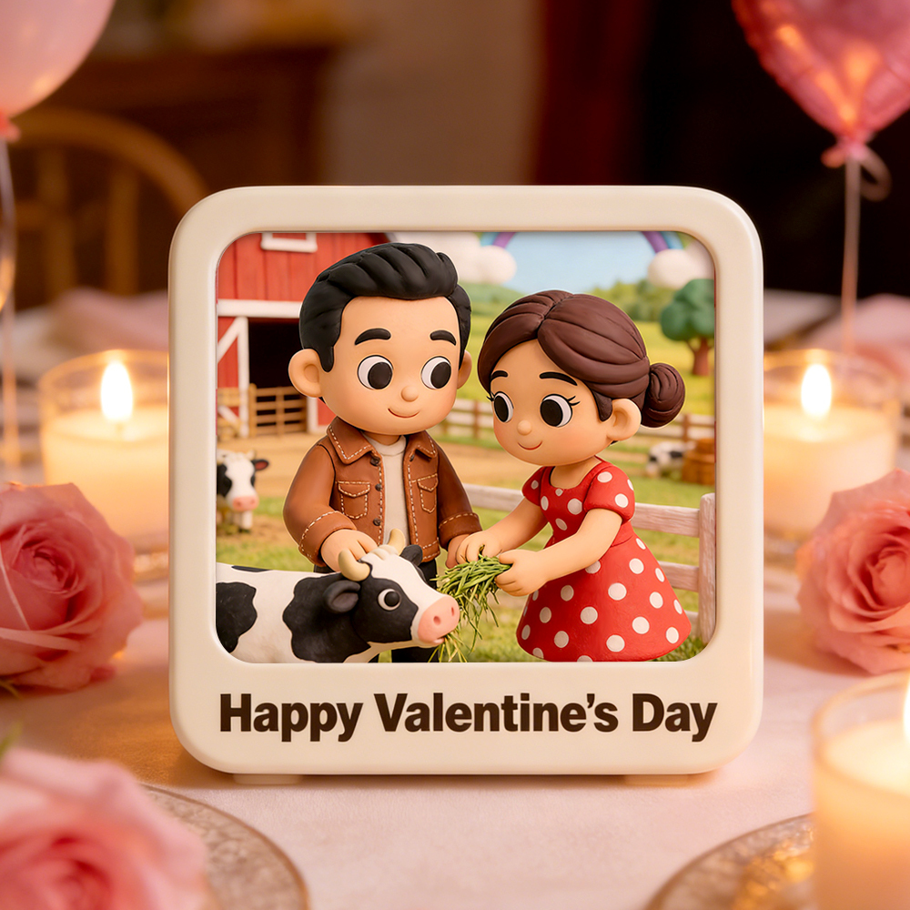 Custom Figurine 3D Printed Couple Gift Custom Photo Decoration Romantic Personalized Valentine’s Day Anniversary Decor