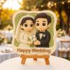 Custom Wedding Figurine 3D Printed Couple Gift Unique Bride and Groom Keepsake Romantic Personalized Wedding Decoration