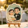 Custom Wedding Figurine 3D Printed Couple Gift Unique Bride and Groom Keepsake Romantic Personalized Wedding Decoration