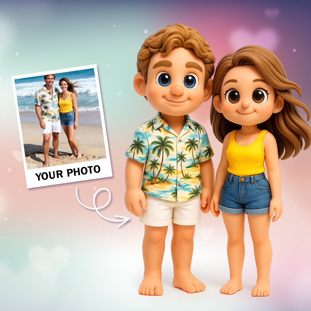 Custom 3D Action Figure from Your Photo Personalized Toy Figure Unique & Memorable Gift for Lovers, Boyfriends, Girlfriends