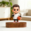 Custom 3D Figurine Engraved Wooden Base Personalized Solid Wood Stand for Home Decor & Anniversary Keepsake Gift