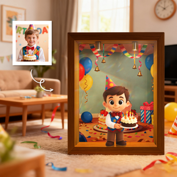 Custom 3D Figure Diorama  Frame Display Case with Spot Light and Dustproof Design DIY Gift