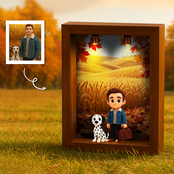 Custom 3D Figure Diorama  Frame Display Case with Spot Light and Dustproof Design DIY Gift
