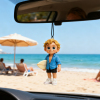 Custom 3D Photo Car Hanging Ornament Personalized Mini Character Car Decoration Handcrafted Car Accessory Unique Custom Gift Idea