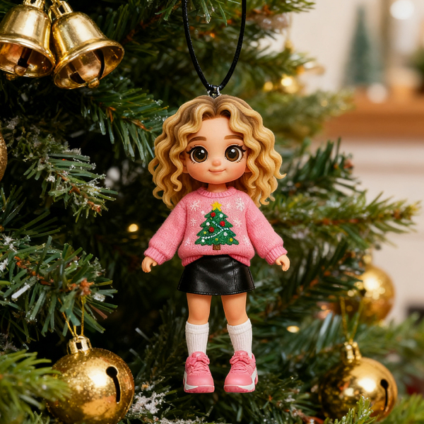 Custom 3D Photo Car Hanging Ornament Personalized Mini Character Car Decoration Handcrafted Car Accessory Unique Custom Gift Idea