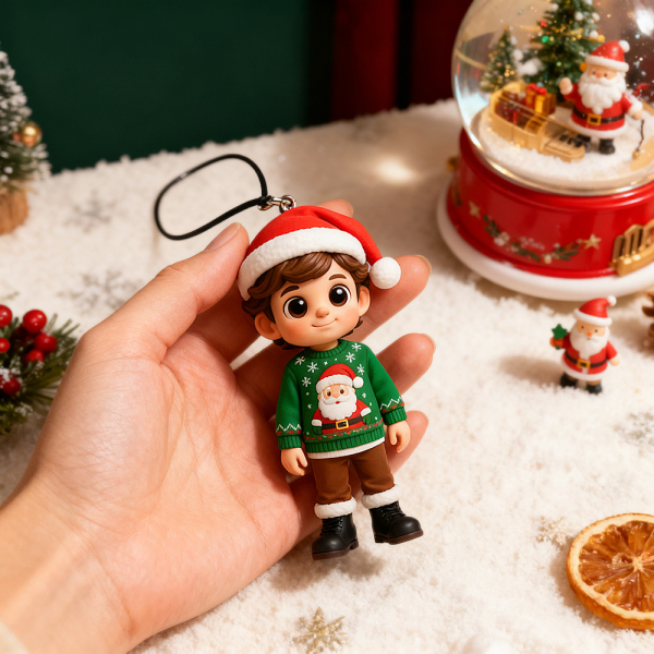 Custom 3D Photo Car Hanging Ornament Personalized Mini Character Car Decoration Handcrafted Car Accessory Unique Custom Gift Idea