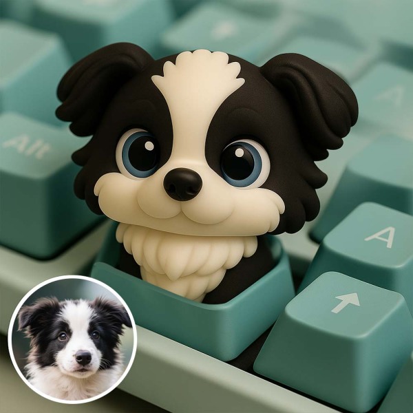 Custom 3D Cartoon Keycap Personalized Mini Bust Figurine from Photo Make Unique Keyboard Accessory for Office & Gaming & Esports Lovers