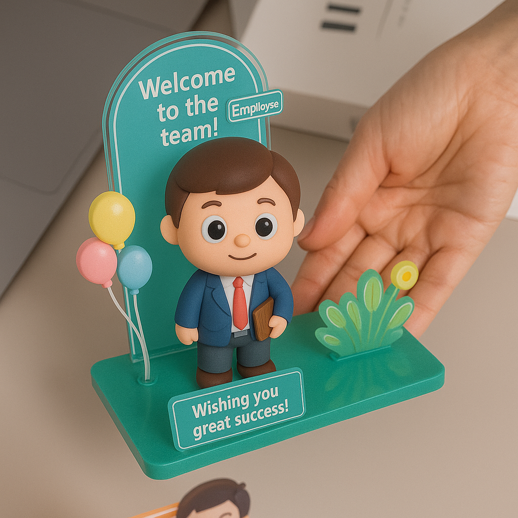 Custom 3D Figurine from Photo Personalized Mini Character Gift for Doctor Teacher Office Staff Boss Appreciation Desk Display