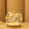 Upgraded Side Touch Control Glass Dome with Warm Light  & Rechargeable Battery FREE Charging Cable Included