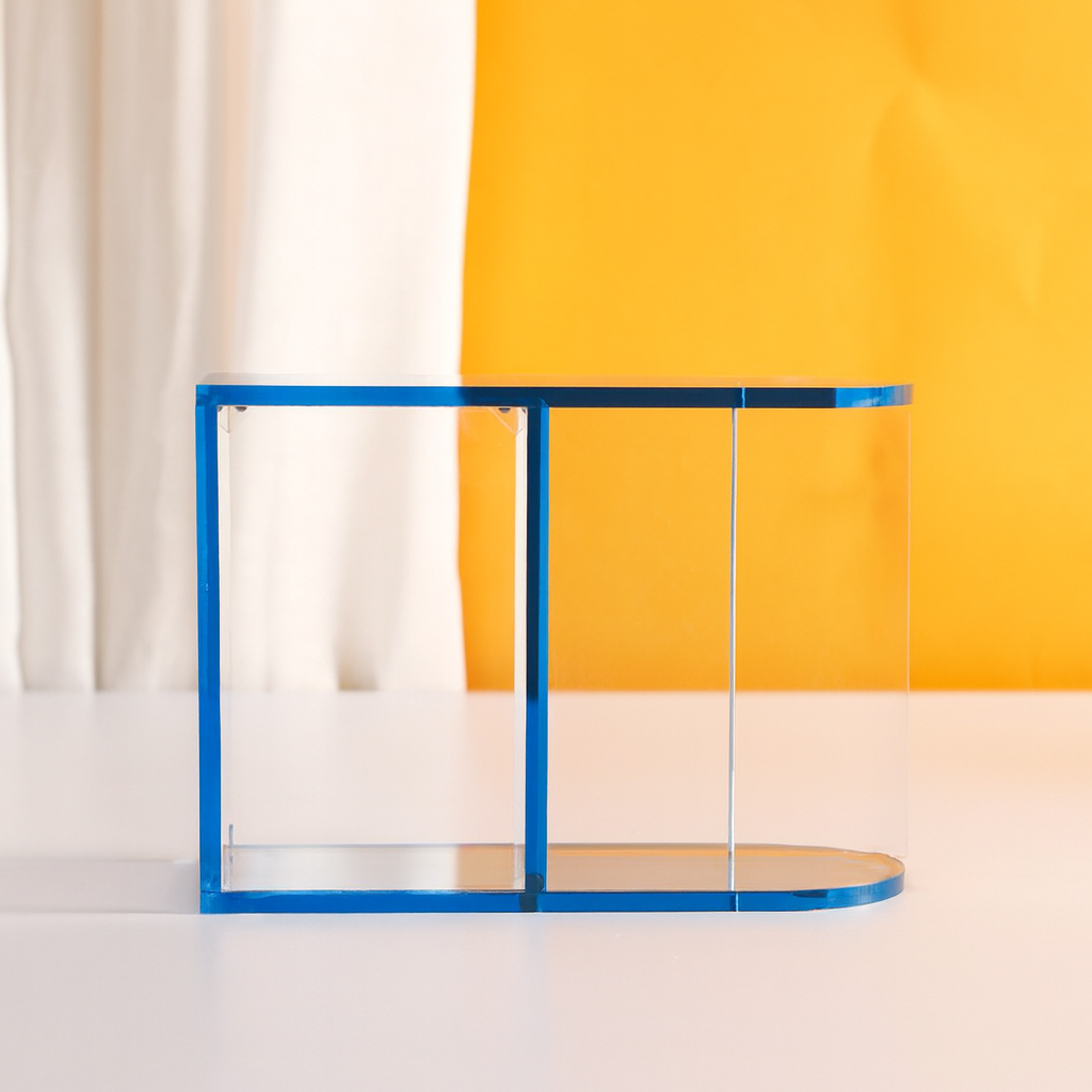 Colorful Clear Acrylic Display Case for Mini Figures Photo Cards & Collectibles Custom 3D Figurine Stand