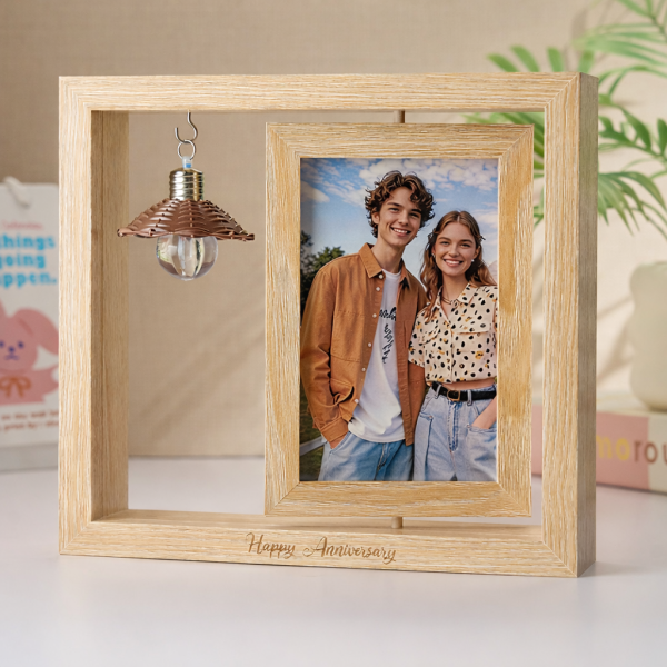 Custom Engraved Photo Frame Night Light with Name or Message