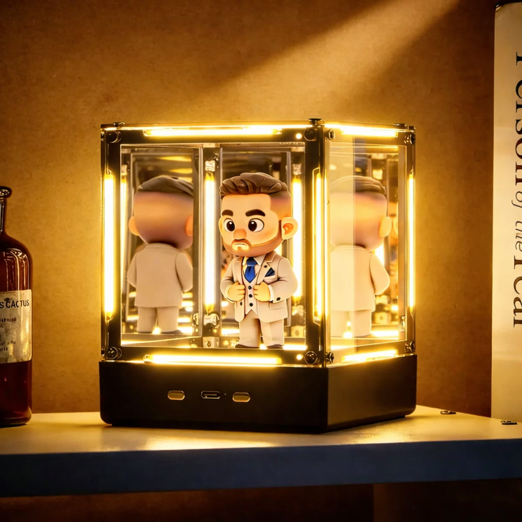 Custom 3D Figurine From Your Photo with Deep Abyss Night Light Personalized Romantic Gift for Anniversary Wedding Valentine Free Shipping