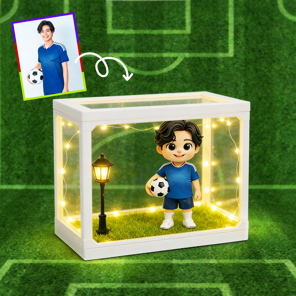Custom Football Fan 3D Night Light Personalized Soccer Player Lamp Gift for Soccer Lovers