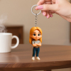 Custom Made Couple Portrait 3D Keychain Romantic Double Figurine Souvenir