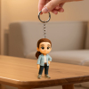 Custom Made Couple Portrait 3D Keychain Romantic Double Figurine Souvenir
