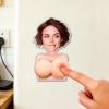 Naughty Gift For Him, Funny Anniversary Gift Upload Face - Personalized Fridge Magnet - 
