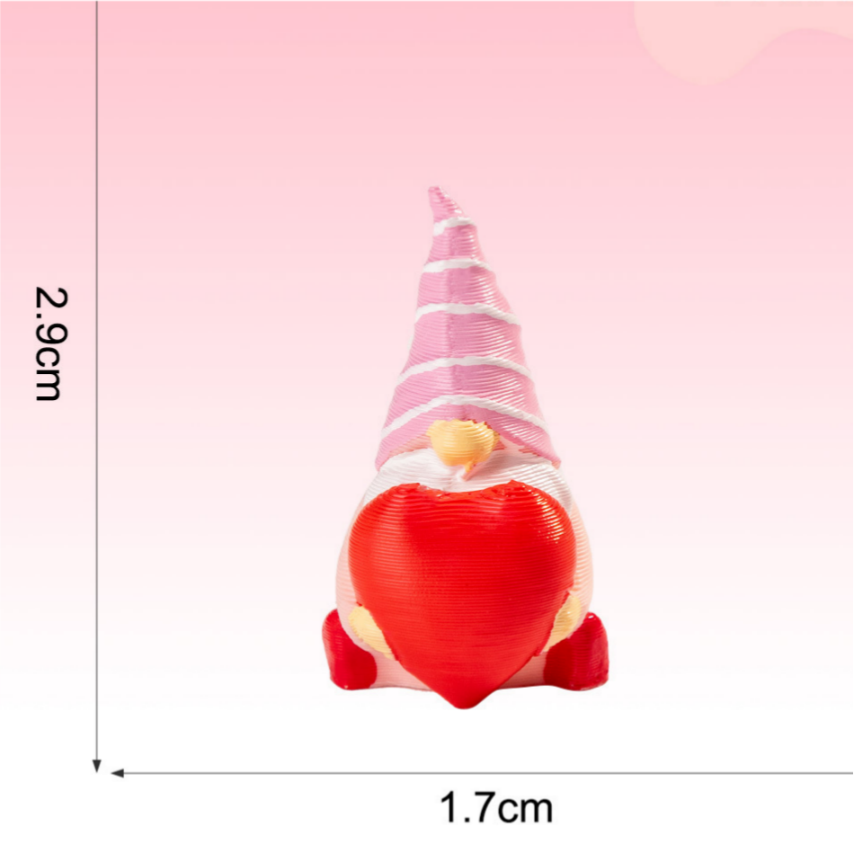 Love Heart Gnome Figurine Romantic Valentine Holiday Decoration