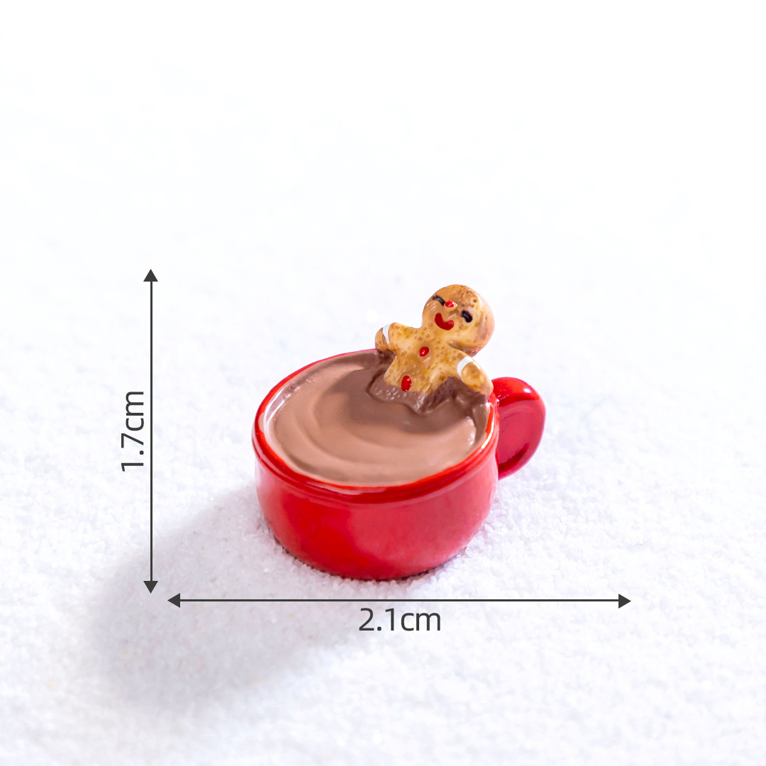 Small GingerMan Figurine Set Mini Christmas Accessories Collection for DIY Decorations & Desktop Display