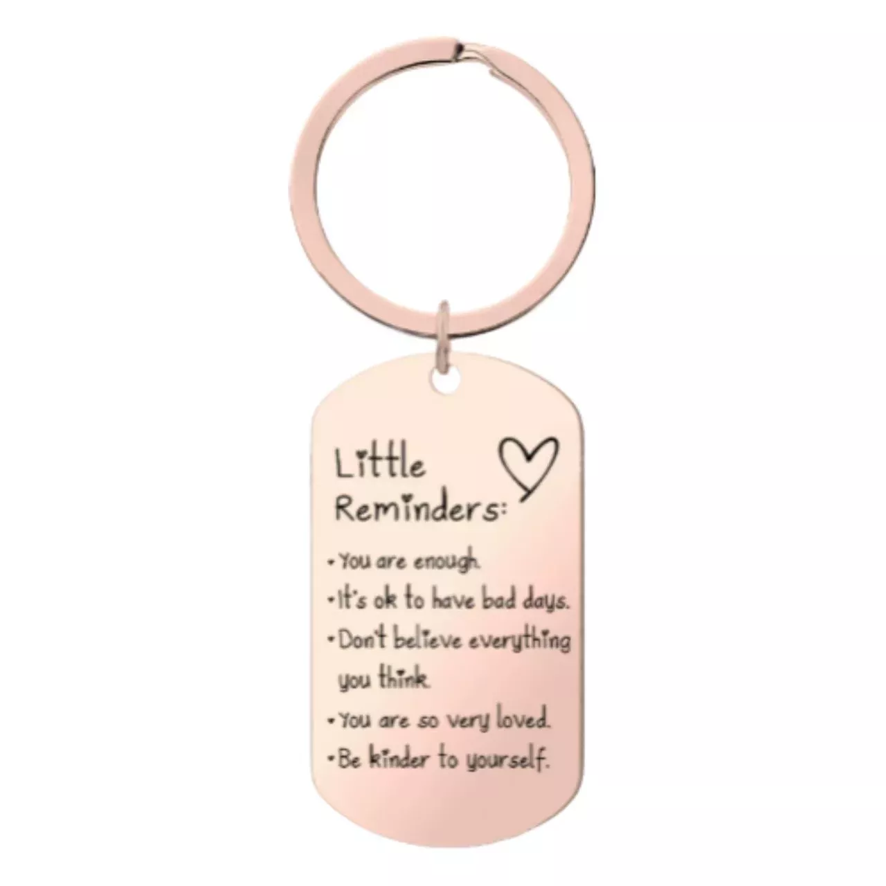 Inspirational Little Reminders Keychain Standard Inspirational Little Reminders Keychain Stainless Steel Dog Tag Gifts for Friends