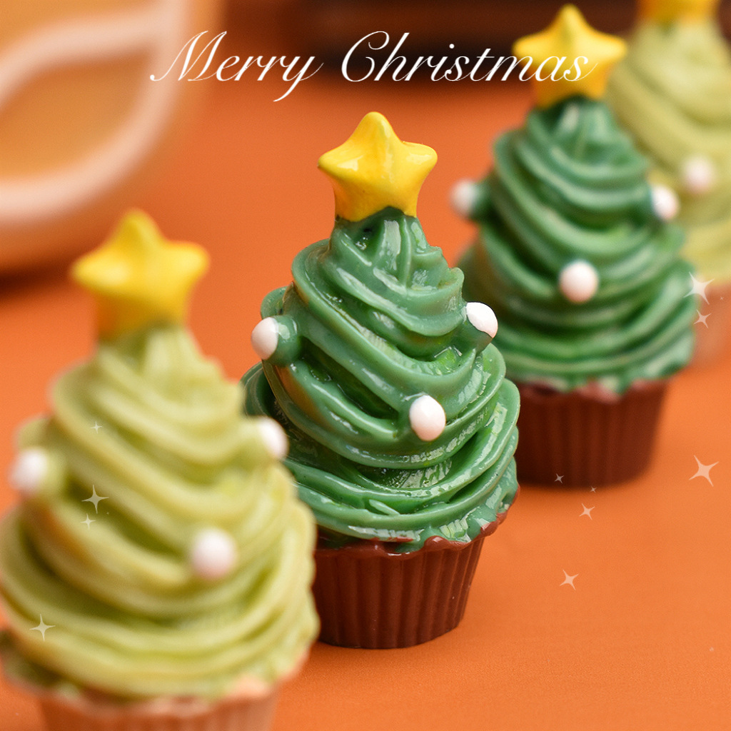 Christmas Cup Cake Decorations DIY Ornaments Desktop Display Decor