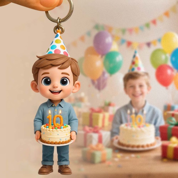 Custom 3D Keychain Figure Based on Your Photo Personalized Mini Doll Birthday Gift