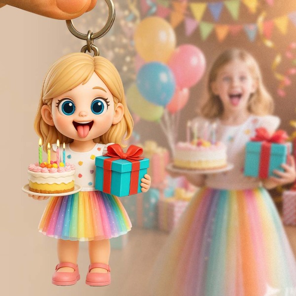 Custom 3D Keychain Figure Based on Your Photo Personalized Mini Doll Birthday Gift