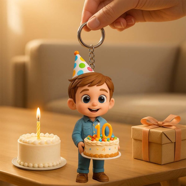 Custom 3D Keychain Figure Based on Your Photo Personalized Mini Doll Birthday Gift