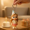Custom 3D Keychain Figure Based on Your Photo Personalized Mini Doll Birthday Gift