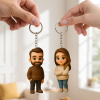  Custom Couple 3D Figurine Keychain Personalized Double Character Gift